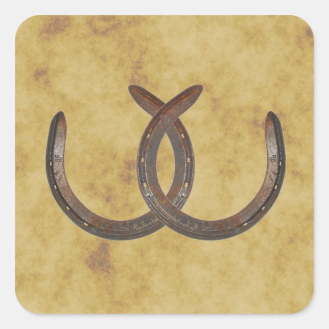 Rustic Horseshoes Distressed BG envelope seals (Front)