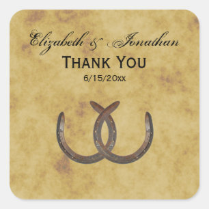 Rustic Horseshoes Distressed BG Envelope Seals