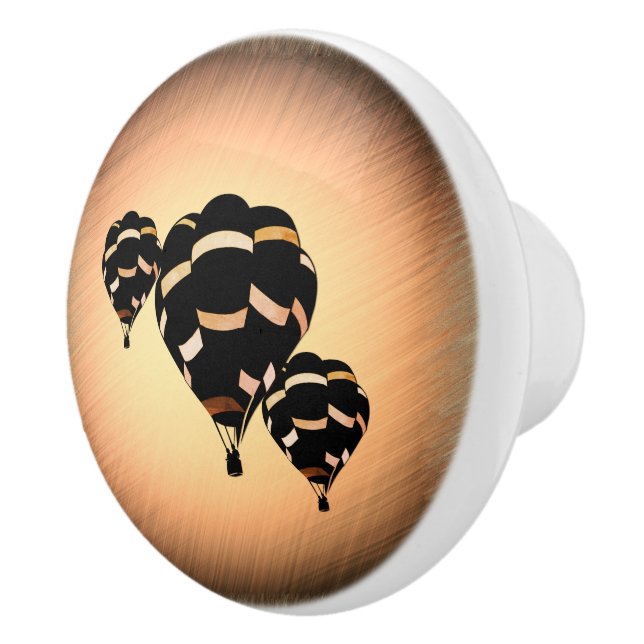 Rustic Hot Air Balloons Ceramic Knob (Right)