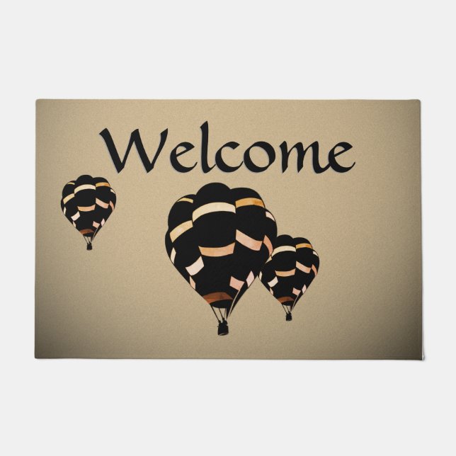 Rustic Hot Air Balloons Doormat (Front)