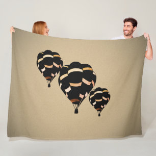 Rustic Hot Air Balloons Fleece Blanket