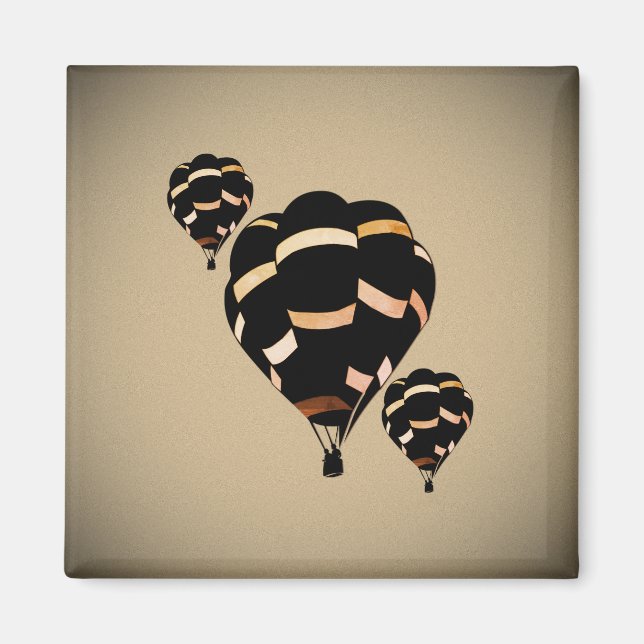 Rustic Hot Air Balloons Magnet (Front)