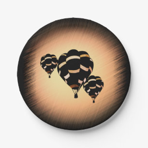 Rustic Hot Air Balloons Paper Plate