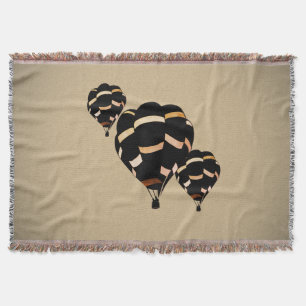 Rustic Hot Air Balloons Throw Blanket