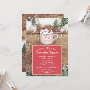 Rustic Hot Chocolate Baby It's Cold Outside Shower Invitation