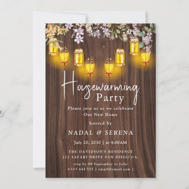 Rustic Housewarming Party Home Sweet Home Invitation (Front)