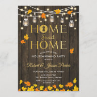 Rustic Housewarming Party - Wood Fall Leaves