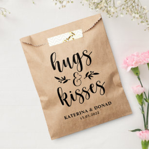 Rustic Hugs & Kisses Wedding   Bridal Shower Favour Bag