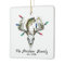 Rustic Hunting Fishing Deer Antlers Metal Ornament