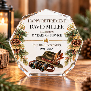 Rustic Hunting Retirement Appreciation Keepsake Photo Block