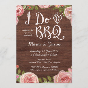 Rustic I do bbq invitation