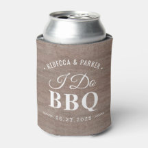 Rustic I Do BBQ Party Favours Can Cooler