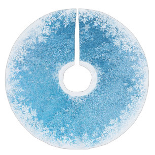 Rustic Ice Snowflake Tree Skirt