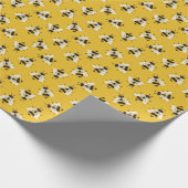 Rustic Illustrated Bumble Bee Wrapping Paper (Corner)