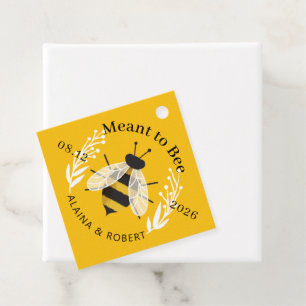 Rustic Illustrated Meant To Bee Favour Tags