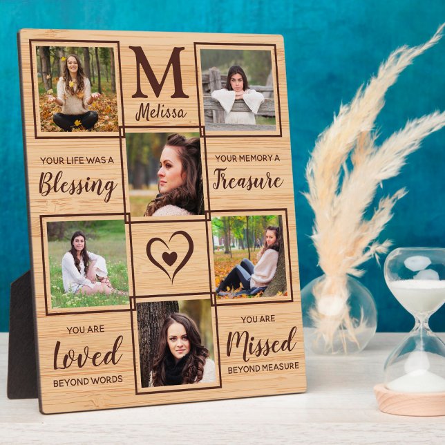  Rustic In Loving Memory Memorial Keepsake Photo Plaque (Creator Uploaded)