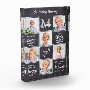 Rustic In Loving Memory Sympathy Keepsake  Photo Block