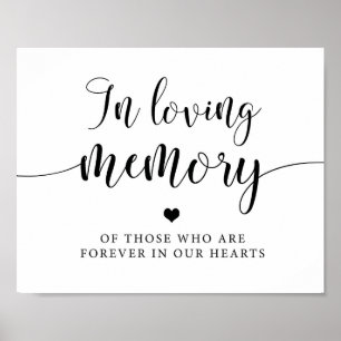 Rustic In Loving Memory Wedding Remembrance Sign