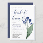 Rustic Indigo Blue Flower Bridal Brunch Invitation<br><div class="desc">Rustic Indigo Blue Flower Bridal Brunch Invitation</div>