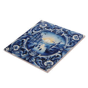 Rustic Indigo River Azulejos Tile