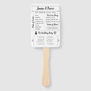 Rustic Infographic Fun Program Hand Fan
