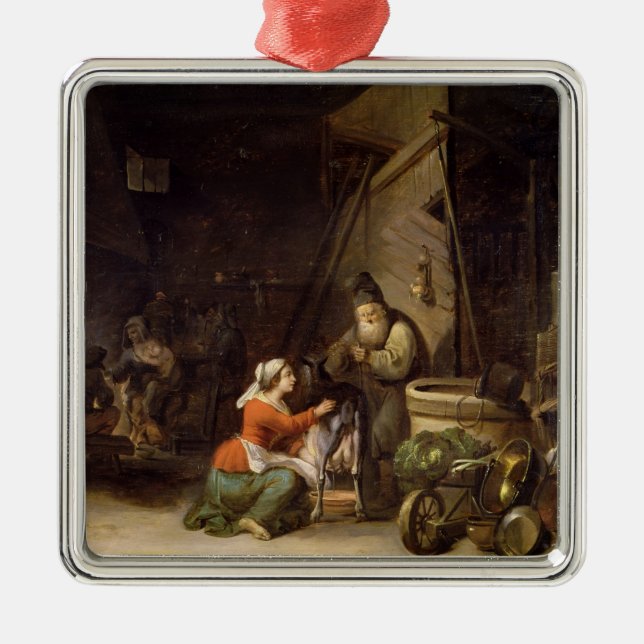 Rustic Interior Metal Ornament (Front)