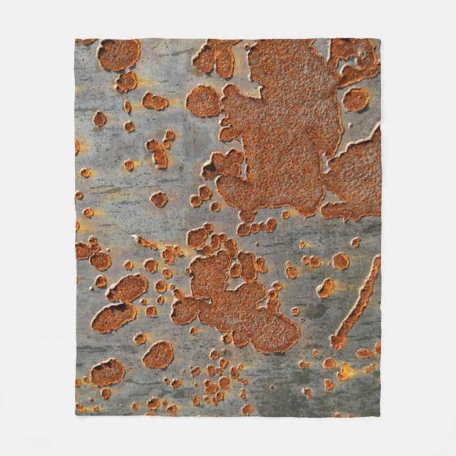 Rustic Iron: Yellow Mottled. Fleece Blanket (Front)