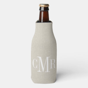 Rustic Ivory Classic Monogram Bottle Cooler
