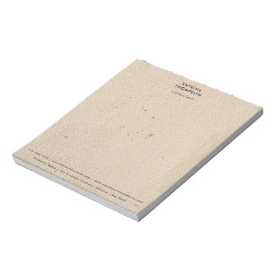 Rustic Ivory Paper Minimalist Business Corporate  Notepad