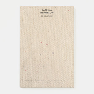 Rustic Ivory Paper Minimalist Business Corporate  Post-it Notes