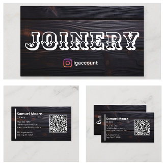 Rustic Joinery African Blackwood Business Card