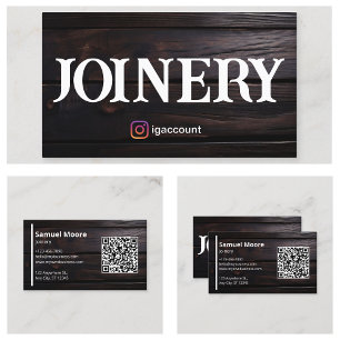 Rustic Joinery African Blackwood Visit Business Card