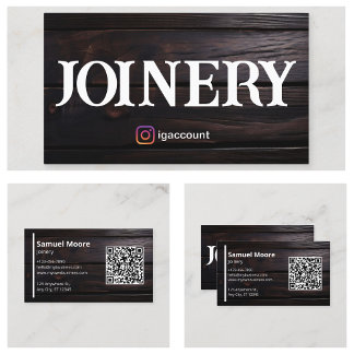 Rustic Joinery African Blackwood Visit Business Card