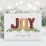 Rustic Joy Christmas Non-Photo Holiday Card<br><div class="desc">Wish your friends and family a happy holiday season with this unique Joy holiday design. Personalize with your holiday greeting and family name.</div>