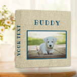 Rustic Keepsake Pet Dog Photo Album Binder<br><div class="desc">Memory Keepsake Pet Dog Photo Album Binder. The binder has a photo of a pet, pet`s name and beige rustic background. Personalize with your dog or any other pet photo and your dog or pet name and change or erase the name on the spine. A great keepsake gifts, photo album,...</div>