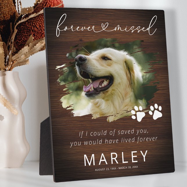 Rustic Keepsake Pet Memorial Photo Plaque (Creator Uploaded)