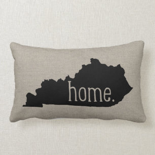 Rustic Kentucky Home State Throw Pillow