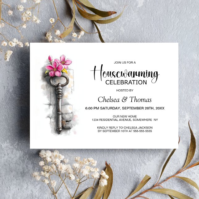 Rustic Key Housewarming Party Invitation (Creator Uploaded)