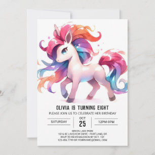 Rustic Kids Horse Birthday Invitation