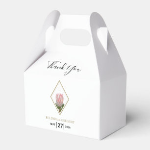 Rustic King Protea Wedding Favor Box