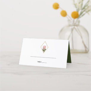 Rustic King Protea Wedding Place Card