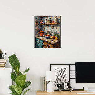 Rustic Kitchen Still Life Poster