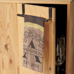 Rustic Kitchen Towel<br><div class="desc">Family Name Monogrammed Rustic Wood Farmhouse design features floral elements,  faux gold glitter,  and elegant typography. Personalize with your family name,  monogram initial,  and date, </div>