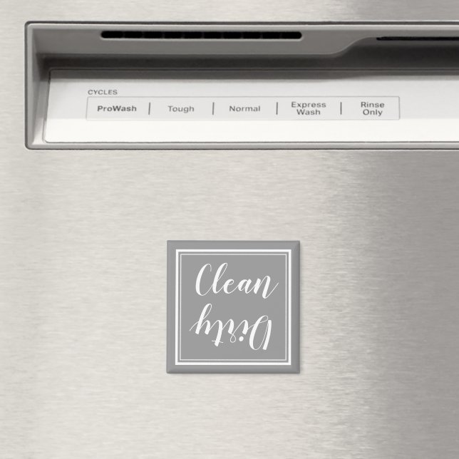 Rustic Kitchen White Frame Grey Dishwasher Magnet (In Situ (Dishwasher))