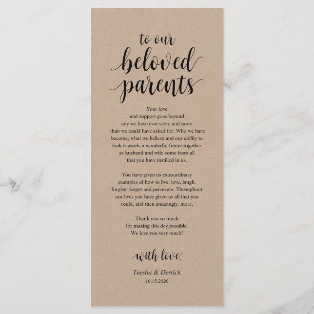 Rustic Kraft, Black Place Setting Merci Cartes (Devant)
