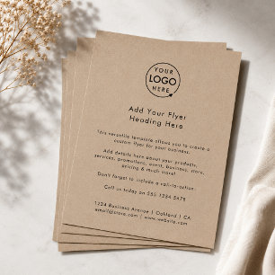 Rustic Kraft Business Logo Modern Advertising Flyer
