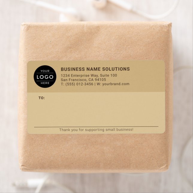 Rustic Kraft Business Logo Return Address Shipping (Insitu)