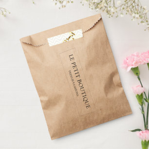 Rustic Kraft Business Name Boutique Professional Favour Bag