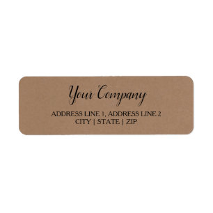 Rustic Kraft   Business Return Address Labels
