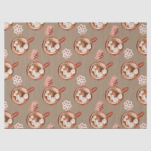 Rustic Kraft Cocoa And Cookies  Tissue Paper